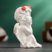 Фигура "Ангелочек положил личико на ручки" перламутр, 7х6х5см