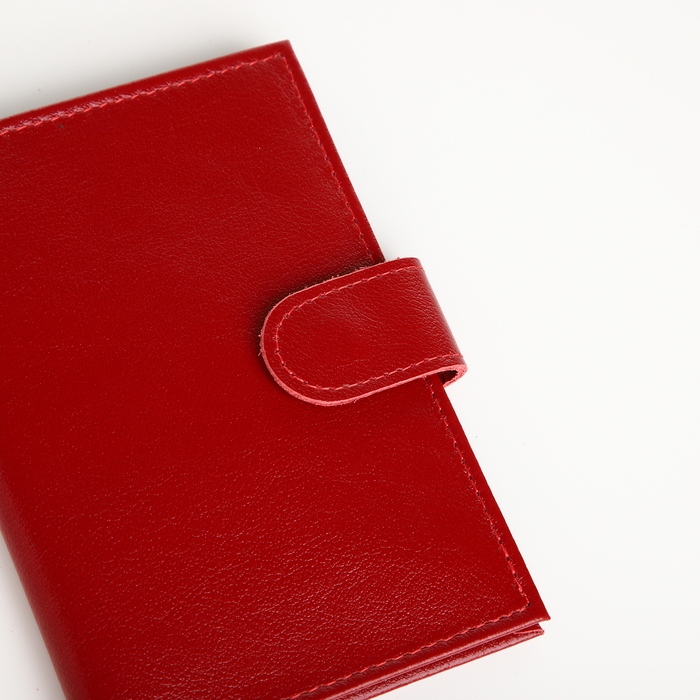 Обложка для автодокументов на кнопке, TEXTURA, цвет красный Обложка для автодокументов на кнопке, TEXTURA, цвет красный