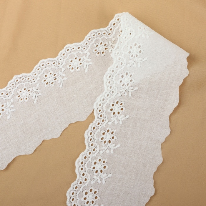 Кружево шитьё, 65 мм × 13 ± 1 м, цвет белый Кружево шитьё, 65 мм × 13 ± 1 м, цвет белый