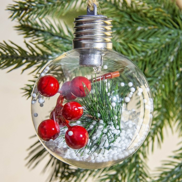 Ёлочный шар новогодний «Зима подарит чудеса», на Новый год, d=8 см. Ёлочный шар новогодний «Зима подарит чудеса», на Новый год, d=8 см.