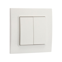 Выключатель TOT Elegant, 10 А, 2 кл., скрытый, белый Выключатель TOT Elegant, 10 А, 2 кл., скрытый, белый