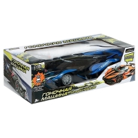 Гоночная машина на радиоуправлении, работает от батареек, цвет сине-чёрный Гоночная машина на радиоуправлении, работает от батареек, цвет сине-чёрный