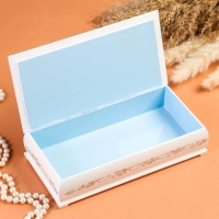 Шкатулка «Пионы», белая, 11×22 см, лаковая миниатюра Шкатулка «Пионы», белая, 11×22 см, лаковая миниатюра