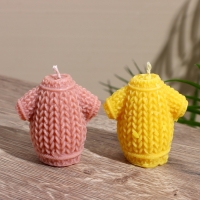 Свеча "Свитер" 3х3х6 см, соевый воск МИКС