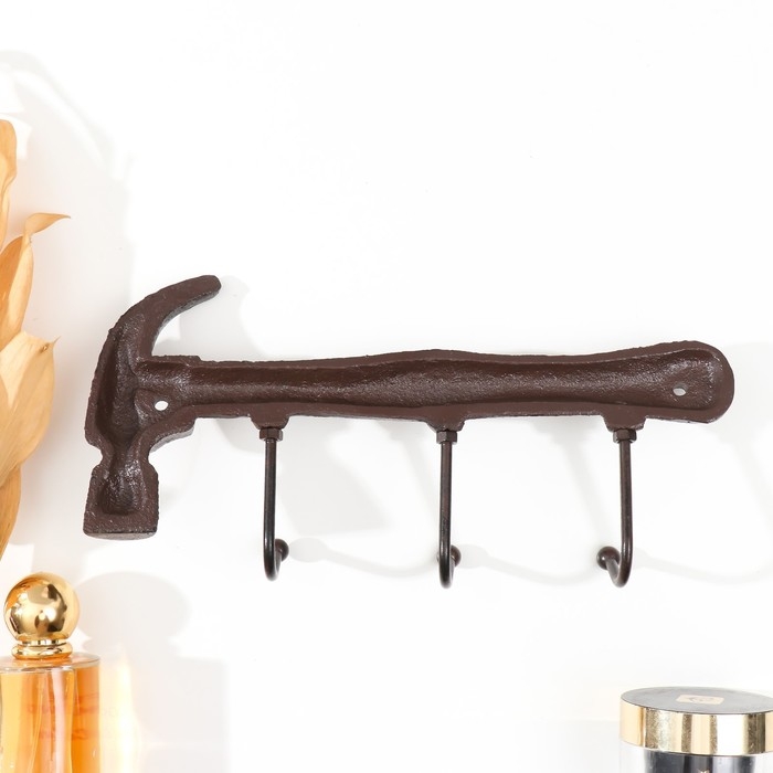 Крючки декоративные чугун "Молоток" МИКС 14х25 см