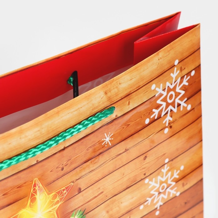 Пакет подарочный новогодний ламинированный &laquo;В кругу семьи&raquo;, L 28 х 38 х 9 см, Новый год