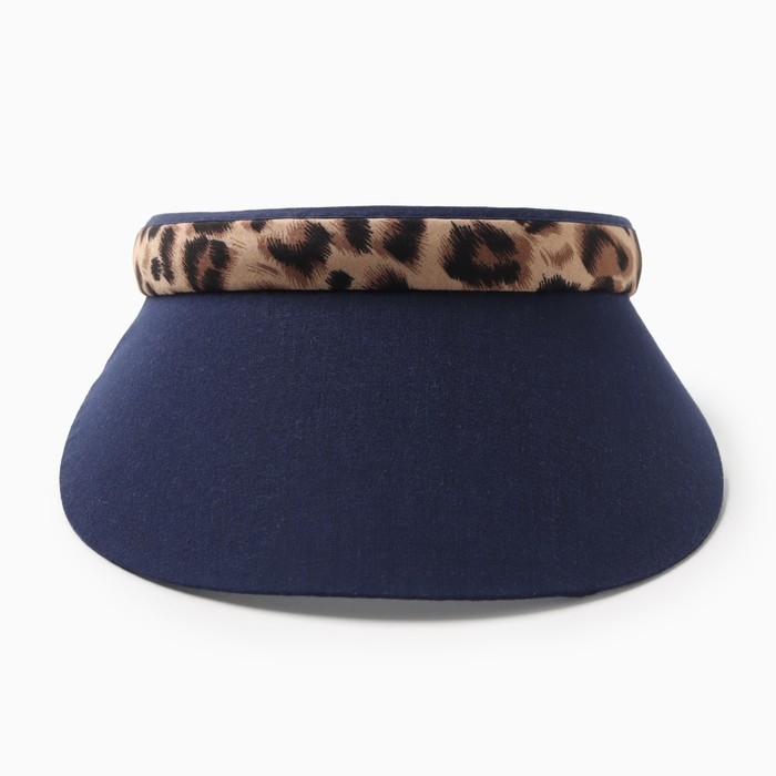 Козырёк женский MINAKU Козырёк женский MINAKU "Leopard" цвет тёмно-синий, р-р 56-58
