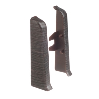 Торцевые (пара) для плинтуса 70мм "Деконика", 303 Венге темный Торцевые (пара) для плинтуса 70мм "Деконика", 303 Венге темный