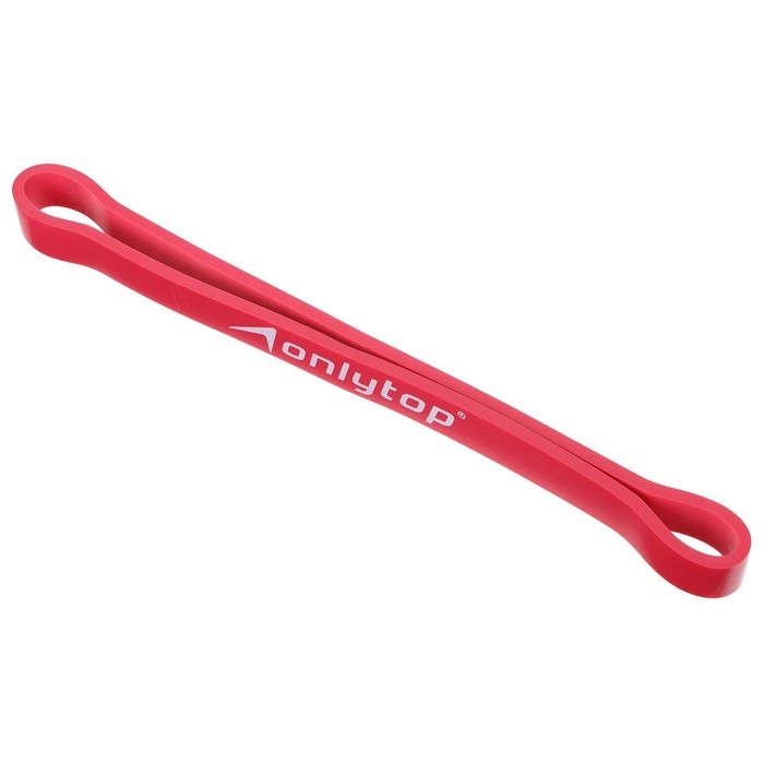 Фитнес-резинка ONLYTOP, 30х1,9х0,5 см, 45 кг, цвет красный Фитнес-резинка ONLYTOP, 30х1,9х0,5 см, 45 кг, цвет красный