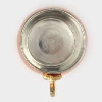 Кружка медная, 450 мл, d= 8 см, h=8,5 см, латунная ручка, с узором, 1 сорт