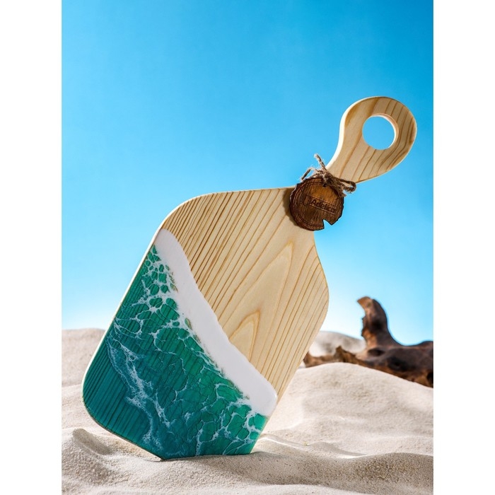 Доска разделочная авторская Adelica, с эпоксидной пищевой смолой, 17×38×2,5 см, цельный кедр, рисунок МИКС Доска разделочная авторская Adelica, с эпоксидной пищевой смолой, 17×38×2,5 см, цельный кедр, рисунок МИКС