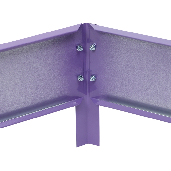 Клумба оцинкованная, d = 60 см, высота бортика 15 см, сиреневая, Greengo Клумба оцинкованная, d = 60 см, высота бортика 15 см, сиреневая, Greengo