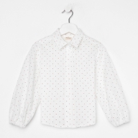 Рубашка детская MINAKU: Cotton collection цвет белый, рост 104 Рубашка детская MINAKU: Cotton collection цвет белый, рост 104