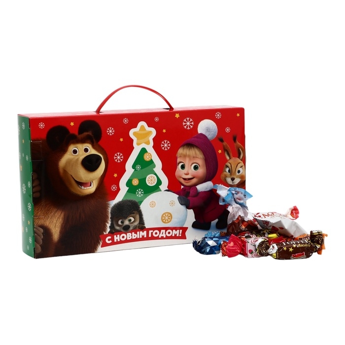 Новый год. Подарочный набор конфет &laquo;Маша и Медведь&raquo;, 750 г