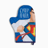 Кухонный набор &laquo;Супер папа&raquo;,варежка-прихватка 20х28см, молоток деревянный