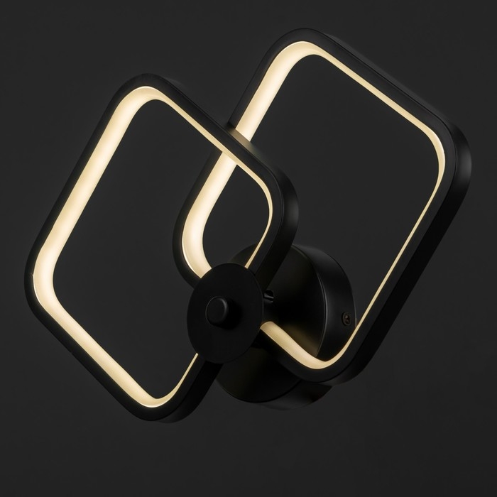 Бра 2516/2 LED 12Вт 4000К черный 34х22 см