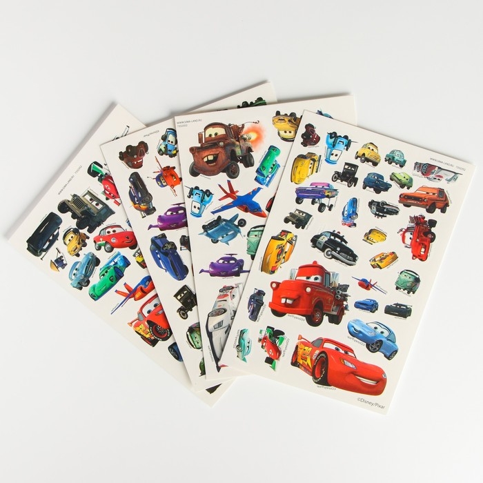 Набор для творчества &laquo;Наклейки переводные&raquo; Тачки, 100 переводок