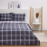 Постельное бельё LoveLife евро Square gray, 200х217см, 225х240см, 50х70см-2шт, сатин, хлопок 125г/м Постельное бельё LoveLife евро Square gray, 200х217см, 225х240см, 50х70см-2шт, сатин, хлопок 125г/м