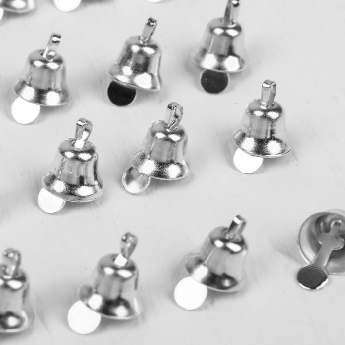 Колокольчик для рукоделия, набор 20 шт., размер 1 шт. — 0,8 см, цвет серебряный Колокольчик для рукоделия, набор 20 шт., размер 1 шт. — 0,8 см, цвет серебряный