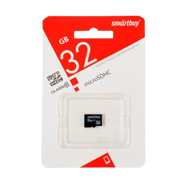 Карта памяти Smartbuy microSD, 32 Гб, SDHC, класс 10 Карта памяти Smartbuy microSD, 32 Гб, SDHC, класс 10
