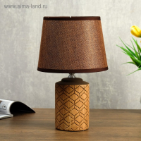 Лампа настольная 08938/1 E14 40Вт кофе 17х17х30 см RISALUX Лампа настольная 08938/1 E14 40Вт кофе 17х17х30 см RISALUX