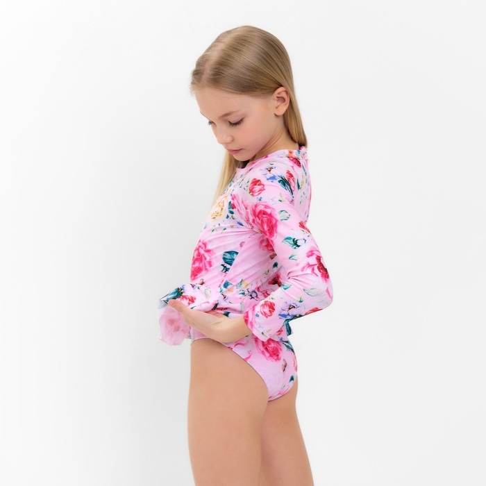 Купальник слитный детский MINAKU с рукавами, рост 122-128
