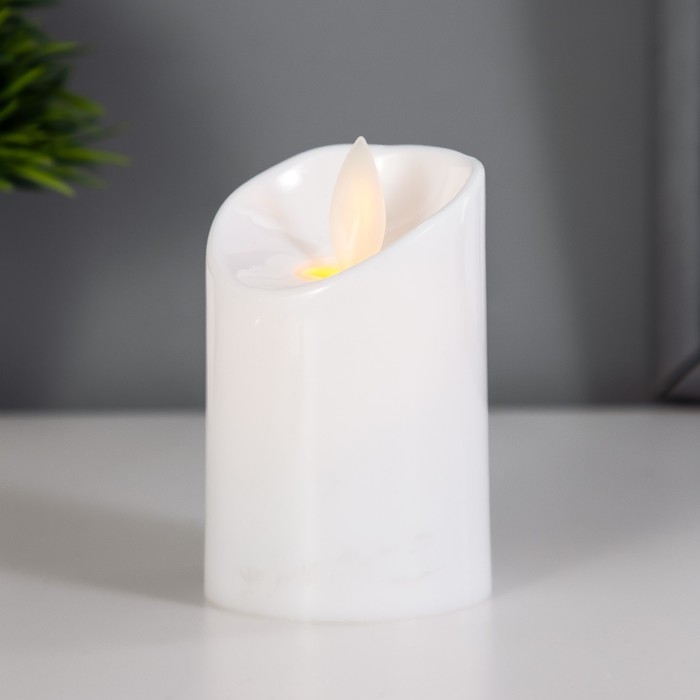 Ночник пластик Ночник пластик "Восковая свеча" от батареек CR2032x2 5,3х5,3х7,2 см