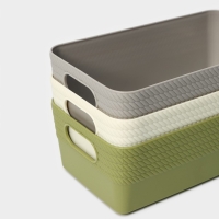 Корзина для хранения Доляна &laquo;Кайма&raquo;, пластик, 19,8&times;11&times;7 см, цвет МИКС