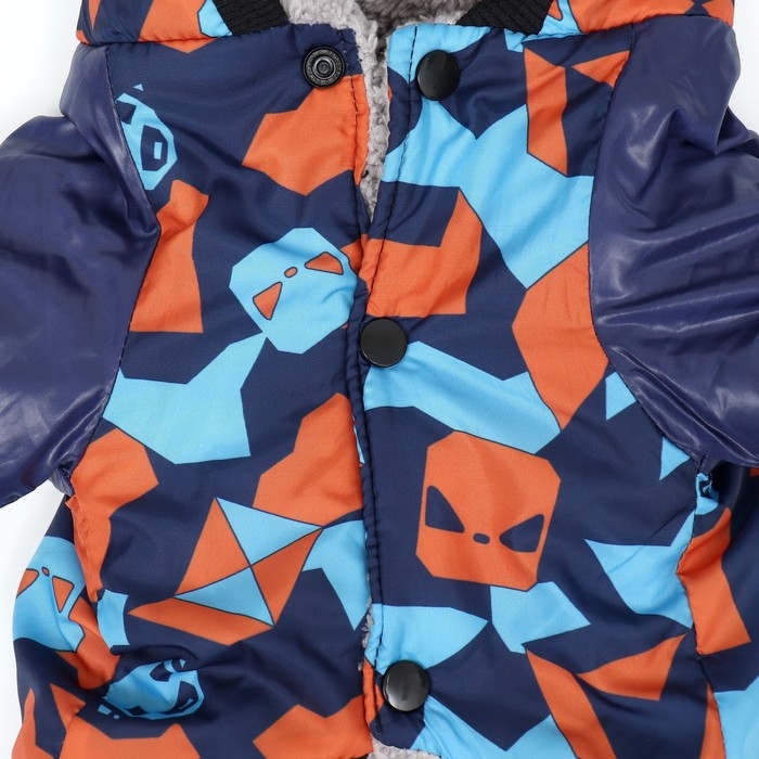 Комбинезон для собак на меховом подкладе с капюшоном, размер XXL (ДС 40, ОШ 42, ОГ 54 см) Комбинезон для собак на меховом подкладе с капюшоном, размер XXL (ДС 40, ОШ 42, ОГ 54 см)