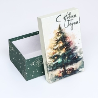 Коробка прямоугольная "Елка новогодняя" ,27 &times; 17 &times; 11 см