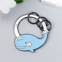 Брелок-ключница металл "Китёнок пускает фонтан" 4,1х4,5 см Брелок-ключница металл "Китёнок пускает фонтан" 4,1х4,5 см