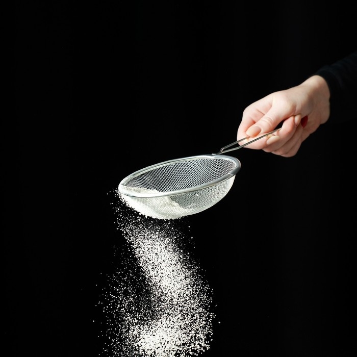 Сито для просеивания Доляна &laquo;Краски&raquo;, d=12 см, цвет серебристый
