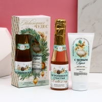 Новый Год. Подарочный набор, гель для душа во флаконе шампанское 250 мл и крем для тела 200 мл Новый Год. Подарочный набор, гель для душа во флаконе шампанское 250 мл и крем для тела 200 мл