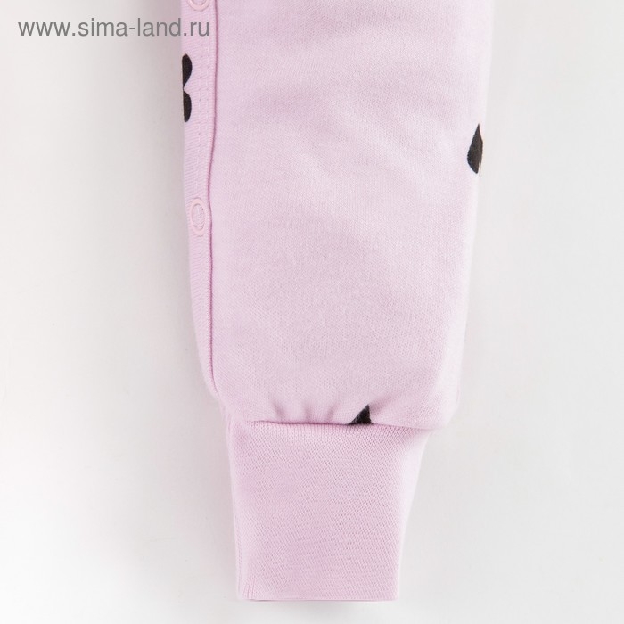 Комбинезон Крошка Я &laquo;Сердечки&raquo;, цвет розовый, рост 74-80 см