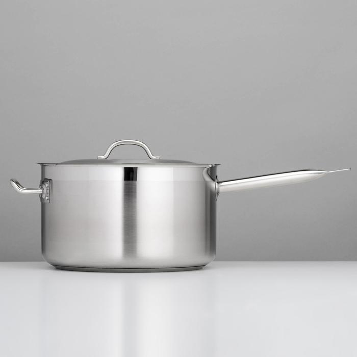 Сотейник, 10 л, d=28 см, h=16 см, металлическая крышка, капсульное дно, индукция Сотейник, 10 л, d=28 см, h=16 см, металлическая крышка, капсульное дно, индукция