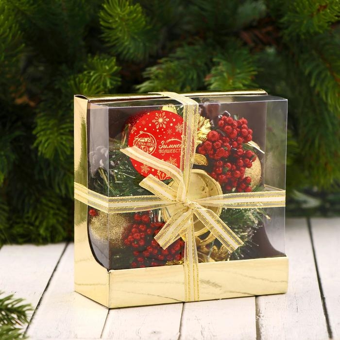 Подсвечник на одну свечу Подсвечник на одну свечу "Грациозо" с ягодками, 13 см отв d-4 см