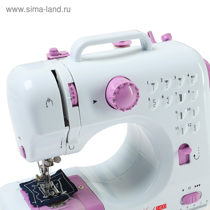 Швейная машина VLK Napoli 1400, 12 операций, 4хАА/от сети, бело-розовая Швейная машина VLK Napoli 1400, 12 операций, 4хАА/от сети, бело-розовая