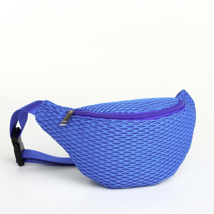 Поясная сумка на молнии, цвет синий Поясная сумка на молнии, цвет синий