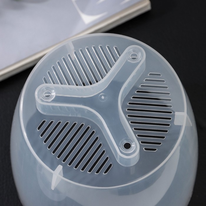 Горшок для цветов с поддоном &laquo;Адель&raquo;, 1,5 л, пластиковый, цвет прозрачный