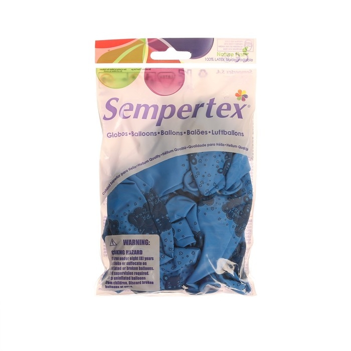 Воздушный шар латексный 12" &laquo;Ура, я родился&raquo;, мишка, пастель, 15 шт.