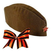 Набор &laquo;9 мая&raquo;, 2 предмета: пилотка, лента на значке