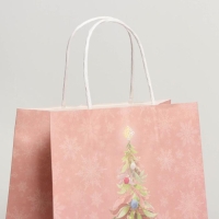 Пакет подарочный новогодний крафтовый &laquo;Новогодние сны&raquo;, 22 х 25 х 12 см, Новый год