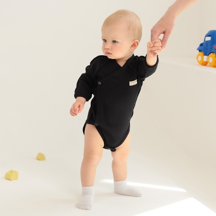 Боди детский MINAKU цвет черный, рост 62-68 см