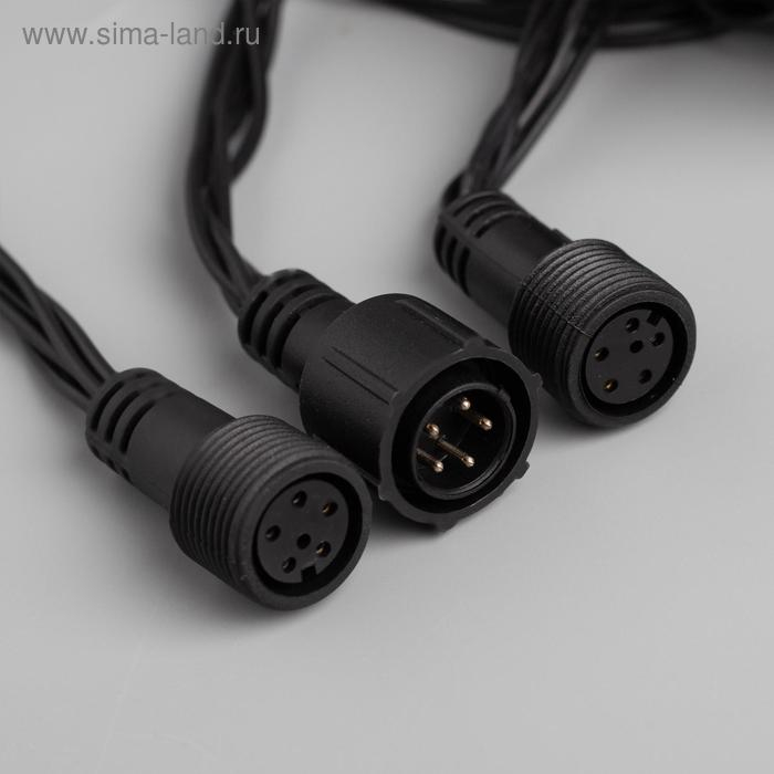 Гирлянда &laquo;Водопад&raquo; 2 &times; 6 м, IP44, УМС, тёмная нить, 1500 LED, свечение белое, 8 режимов, 220 В