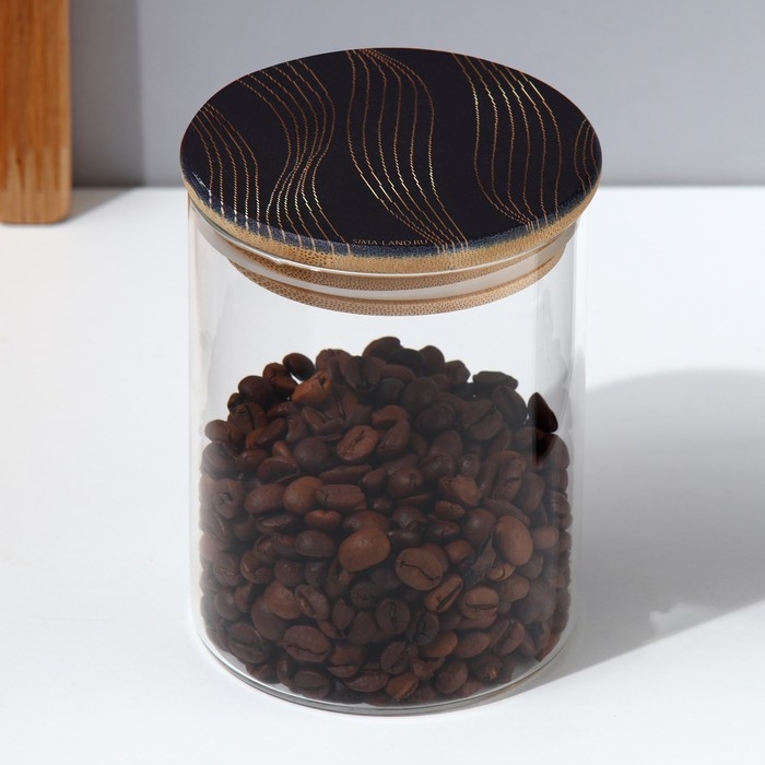 Банка для хранения сыпучих продуктов и круп &laquo;Геометрия&raquo;, 450 мл