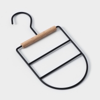 Вешалка для ремней и шарфов LaDо́m Laconique, 11,5&times;23,5&times;1,1 см, многоуровневая, цвет чёрный