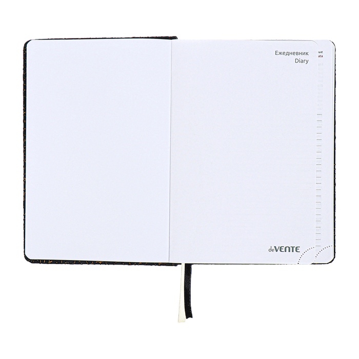 Ежедневник недатир A5 136л кожзам deVENTE. Arcadia,тв обл с пор,перф,ляс, бл70,черн