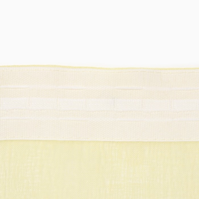 Штора-тюль для кухни Witerra Лен 140х180см, желтый , вуаль, пэ100%