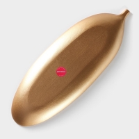 Блюдо для фруктов Доляна &laquo;Золотой лист&raquo;, 49&times;17,5 см, цвет золотистый