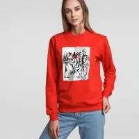 Толстовка Make Love, красная, размер L